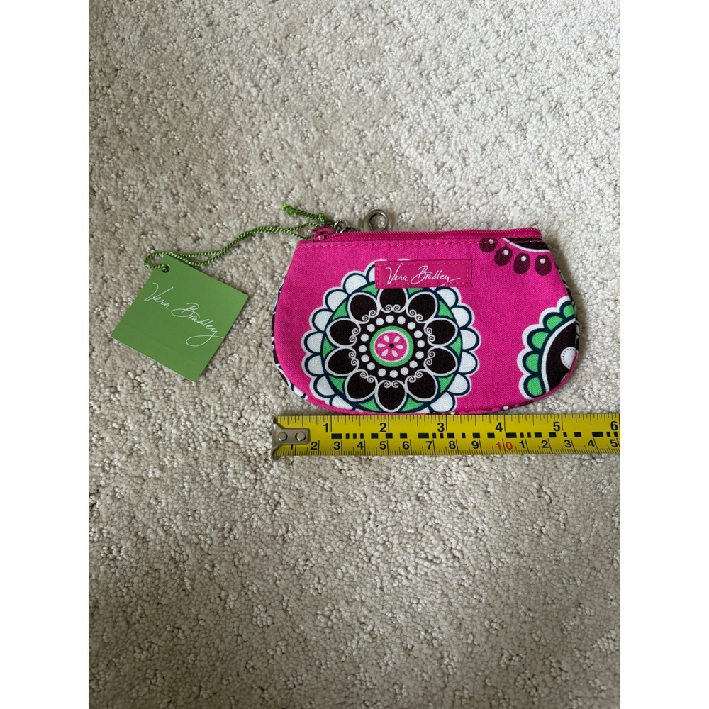 Vera Bradley Clip Zip ID Women OS Cupcake Pink NEW Floral Pouch *Retired*